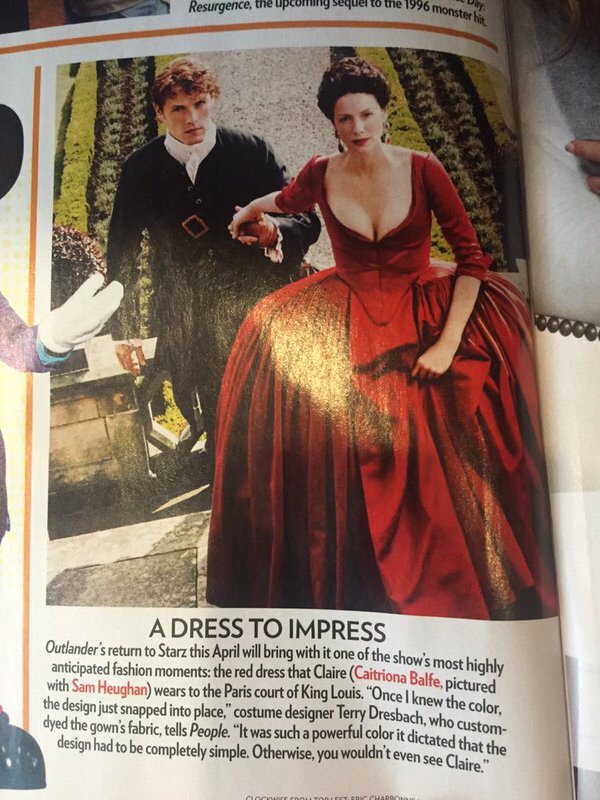 Outlander Claire's Stunning Red Dress